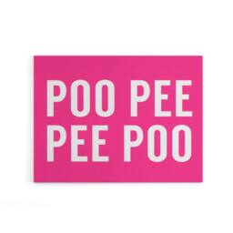"Artery8 Funny Toilet Bathroom Decor Poo Pee Canvas Wall Art Print in Pink - Size: W18"" x H24""" - thumbnail 1