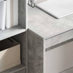 Berkfield Home Modern Desk Concrete Grey 80x50x76 cm Engineered wood - Size: 80 x 50 x 76 cm - thumbnail 4