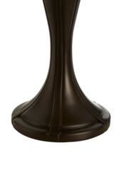 Orsina Tiffany Umbrella Shade Table Lamp, Hand Cut Stained Glass With Floral Motifs, Bronze Resin Base in Brown - thumbnail 4
