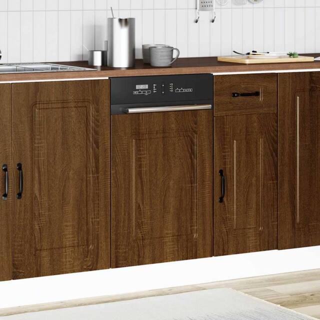 Berkfield Home Decorative Dishwasher Panel¬†Kalmar¬†Brown Oak 45x1.5x67 cm Engin in Brown - image 1