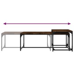 Berkfield Home Coffee Tables 2 pcs Smoked Oak Engineered Wood in Brown - thumbnail 6