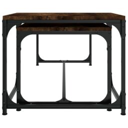 Berkfield Home Coffee Tables 2 pcs Smoked Oak Engineered Wood in Brown - thumbnail 5