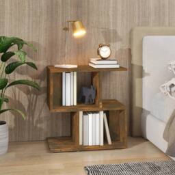 Berkfield Home Bedside Cabinet Smoked Oak 50x30x51.5 cm Engineered Wood in Brown - thumbnail 2