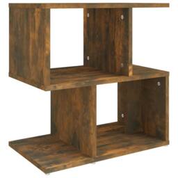 Berkfield Home Bedside Cabinet Smoked Oak 50x30x51.5 cm Engineered Wood in Brown - thumbnail 1