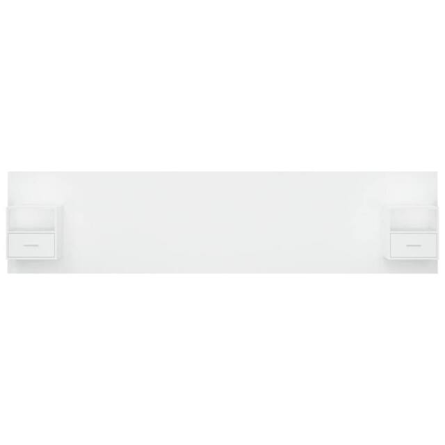 Berkfield Home Classic Bed Headboard with Cabinets White Engineered Wood - image 1
