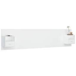Berkfield Home Classic Bed Headboard with Cabinets White Engineered Wood - thumbnail 5