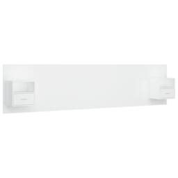 Berkfield Home Classic Bed Headboard with Cabinets White Engineered Wood - thumbnail 3