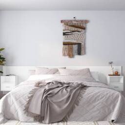 Berkfield Home Classic Bed Headboard with Cabinets White Engineered Wood - thumbnail 2
