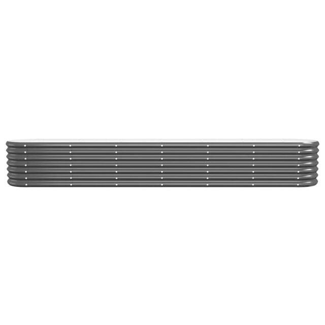 Berkfield Home Garden Raised Bed Powder-coated Steel 260x40x36 cm Anthracite in Dark Grey - Size: 260 x 40 x 36 cm