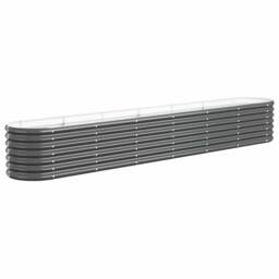 Berkfield Home Garden Raised Bed Powder-coated Steel 260x40x36 cm Anthracite in Dark Grey - Size: 260 x 40 x 36 cm - thumbnail 3