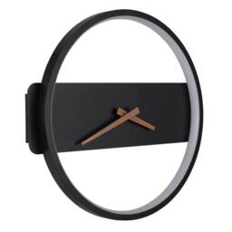 Netlighting Sussy Clear Integrated LED Wall Lamp Matt Black LED 3000K Clock - thumbnail 2