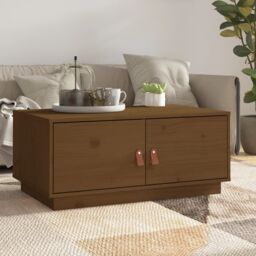 Berkfield Home Coffee Table Honey Brown 80x50x35 cm Solid Wood Pine - Size: 80 x 50 x 35 cm