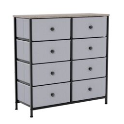 Home Discount Vida Designs Chorley 8 Drawer Chest Of Drawers UKFR Fabric Storage in Beige - thumbnail 9