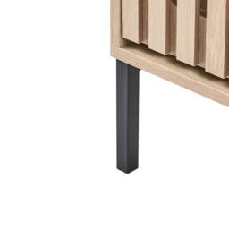 Wyld and Coco Tilt-Out Shoe Cabinet - 2 Drawers Light Brown MDF - thumbnail 8