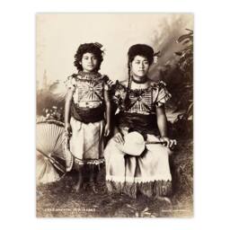 "Artery8 Burton Brothers Photograph of Samoan Princesses Wall Art Print in Brown - Size: W12"" x H16""" - thumbnail 1