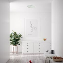 Happy Homewares Traditional Frosted White Floral Circular Glass IP20 Flush Ceiling Light Fitting - thumbnail 7