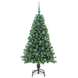 Berkfield Home Green Artificial Christmas Tree with 150 LEDs with Stand Green 150 cm - thumbnail 1