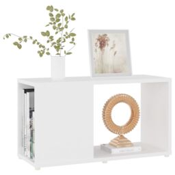 Berkfield Home TV Cabinet White 60x24x32cm Engineered Wood - Size: 60 x 24 x 32 cm - thumbnail 4