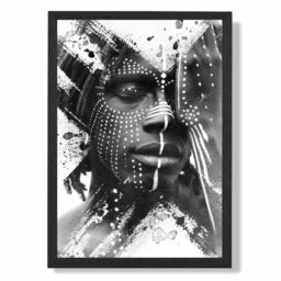 ARTZE Strong Man Fashion Black & White Photo Framed Print SIZE: A4 with Black Frame - thumbnail 1