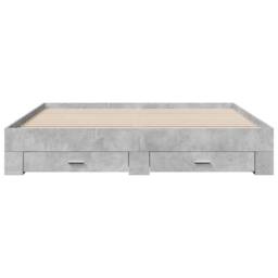 Berkfield Home Modern Bed Frame with Drawers without Mattress Concrete Grey 200x - thumbnail 4