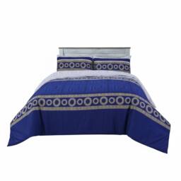 Snug City Greek Design Complete Bedding Set Duvet Cover Pillowcase Fitted Sheet - Size: Single - thumbnail 5