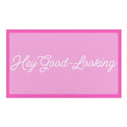 Artsy Mats Hey Good Looking Pink Indoor & Outdoor Doormat - 70x40cm - Size: 40 cm x 70 cm - thumbnail 2
