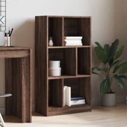 Berkfield Home Bookcase Brown Oak 57x28.5x107.5 cm Engineered Wood - thumbnail 3