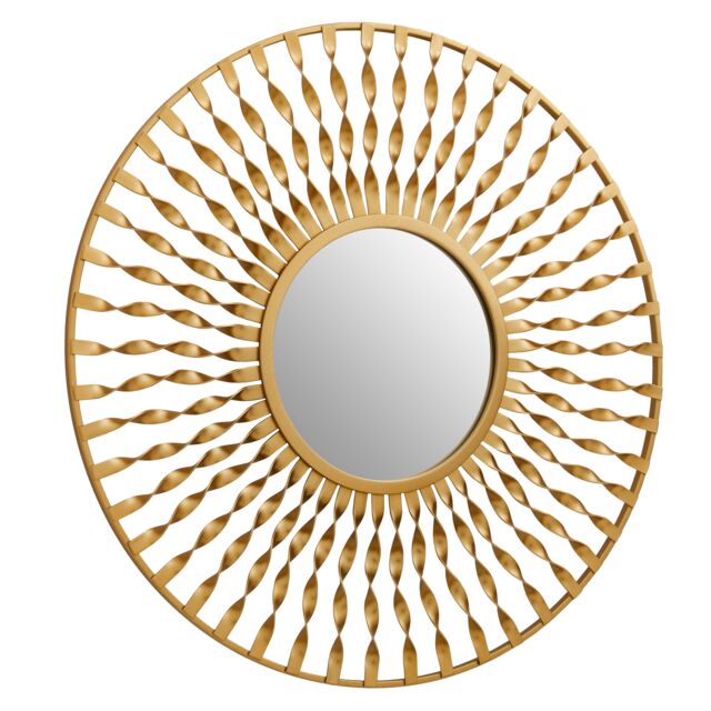 Orsina Versatile Wall Mirror, Elegant Round Shaped Wall Mirror, Sleek & Slim Wall Mirror, Lightweight Wall Mirror in Gold - image 1