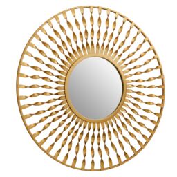 Orsina Versatile Wall Mirror, Elegant Round Shaped Wall Mirror, Sleek & Slim Wall Mirror, Lightweight Wall Mirror in Gold - thumbnail 1