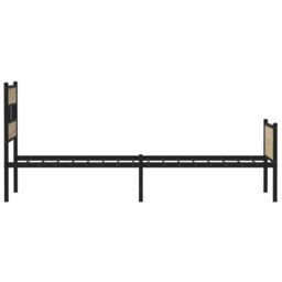 Berkfield Home Bed Frame without Mattress Sonoma Oak 90x200 cm Engineered Wood in Brown - thumbnail 5