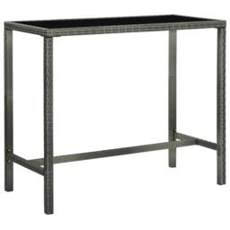 Berkfield Home 5 Piece Garden Bar Set with Cushions Poly Rattan Grey - thumbnail 7