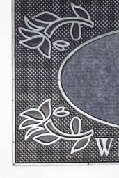 Homescapes Welcome' Door Mat, 75 x 45 cm in Silver - Size: 45 cm x 75 cm - thumbnail 2