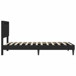 Berkfield Home Bed Frame with LED Strip Lights Black 90 x 190 cm Faux Leather - thumbnail 7