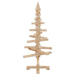 Berkfield Home Beautiful Wooden Christmas Tree for Decoration 90 cm Solid Wood Pine in Brown - thumbnail 7