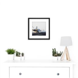 Artery8 Military USA Navy FA-18F Super Hornet Aircraft Jet Photo 8X8 Inch Square Wooden Framed Wall Art Print Picture with Mount in Black - thumbnail 2