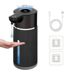 VOGREX Black Touchless Automatic Soap Dispenser 420ml Electric Home