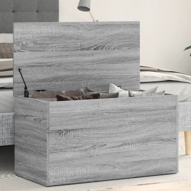 Berkfield Home Storage Chest Grey Sonoma 84x42x46 cm Engineered Wood - Size: 84 x 42 x 46 cm - image 1