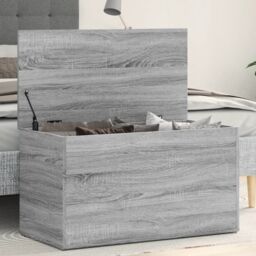 Berkfield Home Storage Chest Grey Sonoma 84x42x46 cm Engineered Wood - Size: 84 x 42 x 46 cm - thumbnail 1