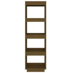 Berkfield Home Book Cabinet/Room Divider Honey Brown 40x35x135 cm Solid Pinewood - Size: 40 x 35 x 135 cm - thumbnail 5