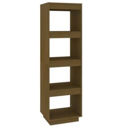 Berkfield Home Book Cabinet/Room Divider Honey Brown 40x35x135 cm Solid Pinewood - Size: 40 x 35 x 135 cm - thumbnail 1