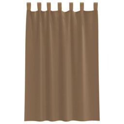 Berkfield Home Voile Curtains with Loops 2 pcs Light Brown 140x175 cm - thumbnail 4