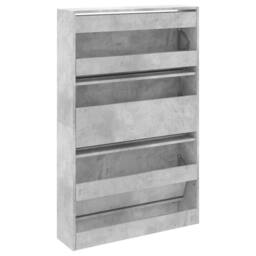 Berkfield Home Shoe Cabinet Concrete Grey 80x21x125.5 cm Engineered Wood - thumbnail 7