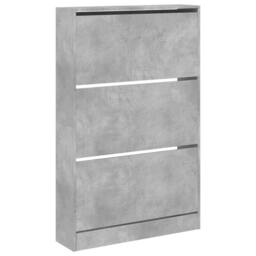 Berkfield Home Shoe Cabinet Concrete Grey 80x21x125.5 cm Engineered Wood - thumbnail 4