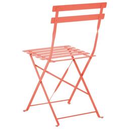 Wyld and Coco Coral Red 3-Piece Folding Metal Bistro Set Outdoor - thumbnail 5
