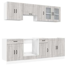 Berkfield Home 8 Piece Kitchen Cabinet Set Kalmar Grey Sonoma Engineered Wood - thumbnail 2