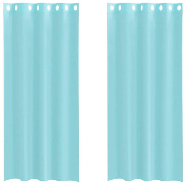 Berkfield Home Voile Curtains with Grommets 2 pcs Turquoise - image 1