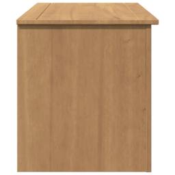 Berkfield Home Storage Chest with Lid Panama 79x42x46 cm Solid Wood Pine in Brown - Size: 79 x 42 x 46 cm - thumbnail 6