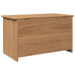 Berkfield Home Storage Chest with Lid Panama 79x42x46 cm Solid Wood Pine in Brown - Size: 79 x 42 x 46 cm - thumbnail 7