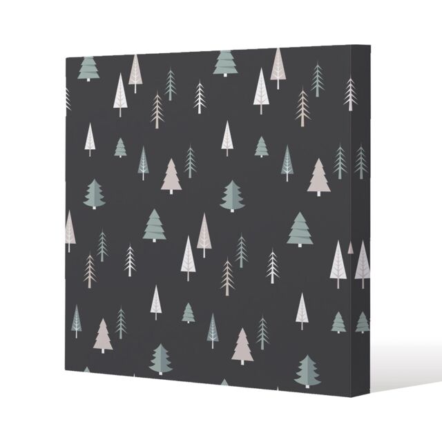 Benjamin Tate Design Christmas winter forest (canvas) / 101 x 101 x 4cm in Natural - Size: 101 x 101 x 4 cm - image 1