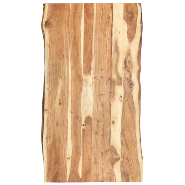 Berkfield Home Table Top Solid Acacia Wood 118x(50-60)x3.8 cm in Brown - image 1